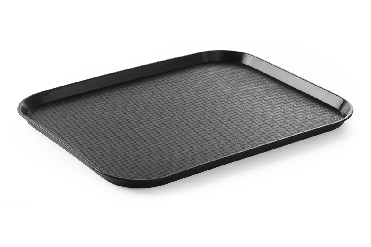 Taca z polipropylenu Fast Food duża, czarny, 350x450x20mm Hendi 878859