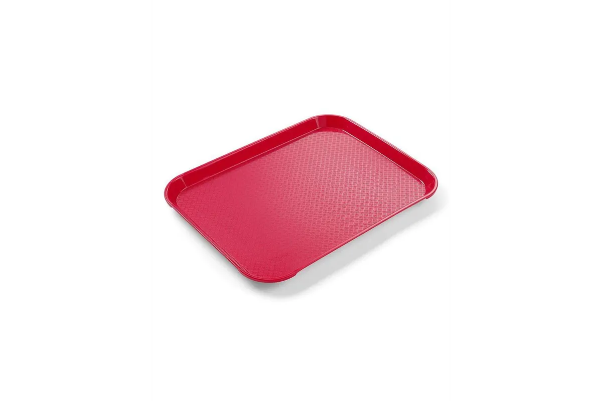 Taca z polipropylenu Fast Food mała, czerwony, 265x345x20mm Hendi 878712