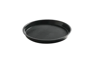 Taca do serwowania z polipropylenu, antypoślizgowa, okrągła, wysoki rant, czarna, ⌀320x37mm Hendi 878606