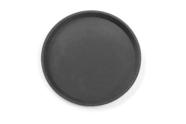 Taca do serwowania z polipropylenu, antypoślizgowa, okrągła, czarna, ⌀410x20mm Hendi 878149