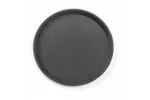 Taca do serwowania z polipropylenu, antypoślizgowa, okrągła, czarna, ⌀410x20mm Hendi 878149