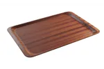 Taca do serwowania, prostokątna, antypoślizgowa, laminowana, Euronorm, mahoniowy, 370x530mm AmerBox 507117