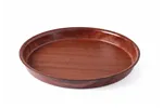 Taca do serwowania laminowana, antypoślizgowa, okrągła, wysoki rant, mahoniowy, ⌀320x35mm AmerBox 507711