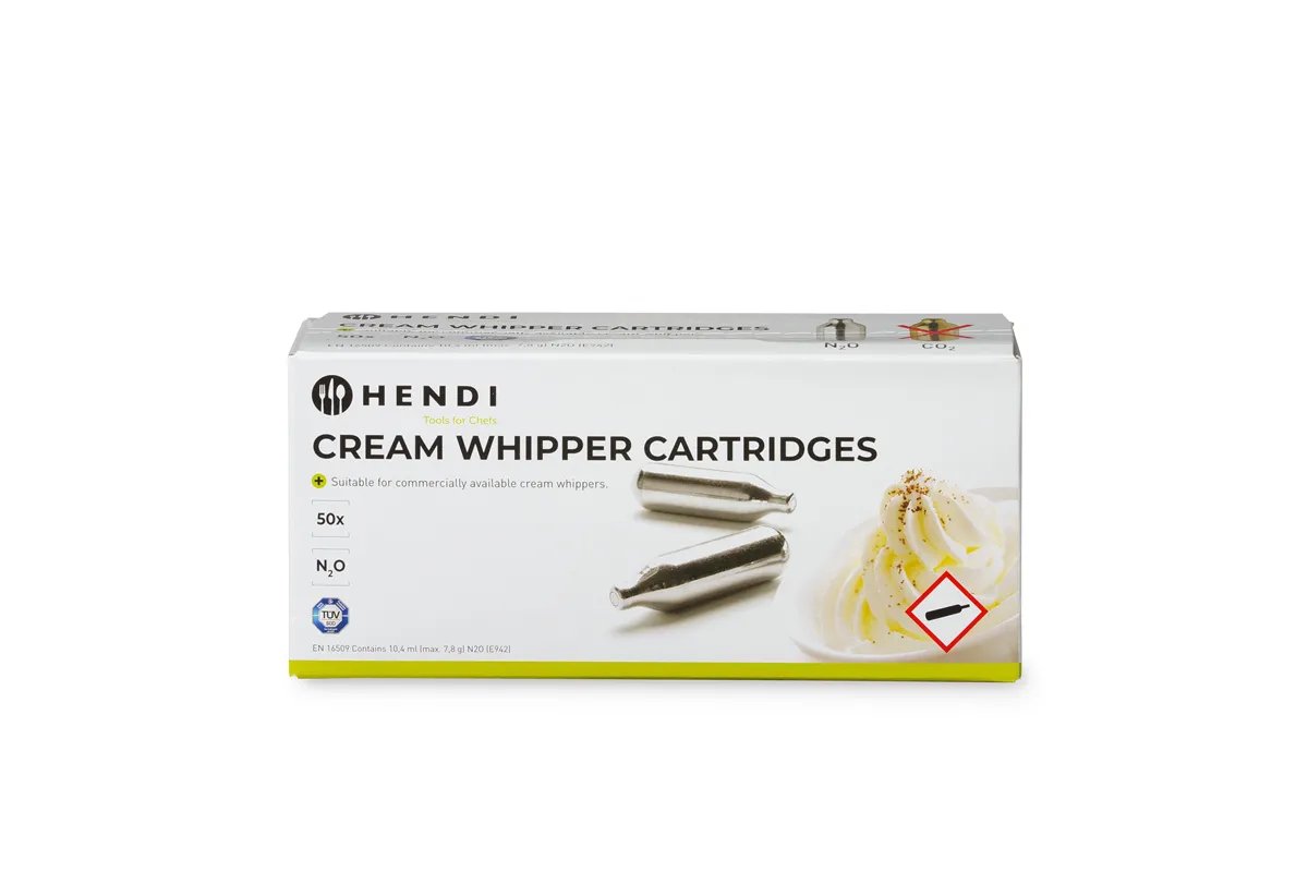 Naboje do syfonu do bitej śmietany, 50 szt Hendi 586907