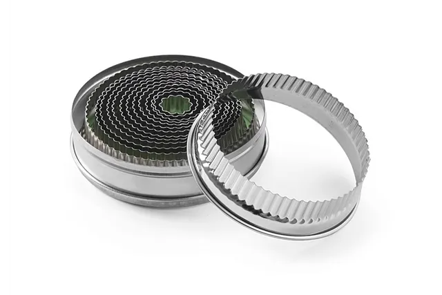 Formy do wycinania okrągłe - zestaw, karbowana, ø18-108, (H)35mm Hendi 674413