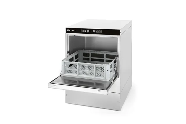 Zmywarka do szkła 40x40 – sterowana elektromechanicznie, z dozownikiem detergentu, 230V/2800W, 470x510x710mm Hendi 233009