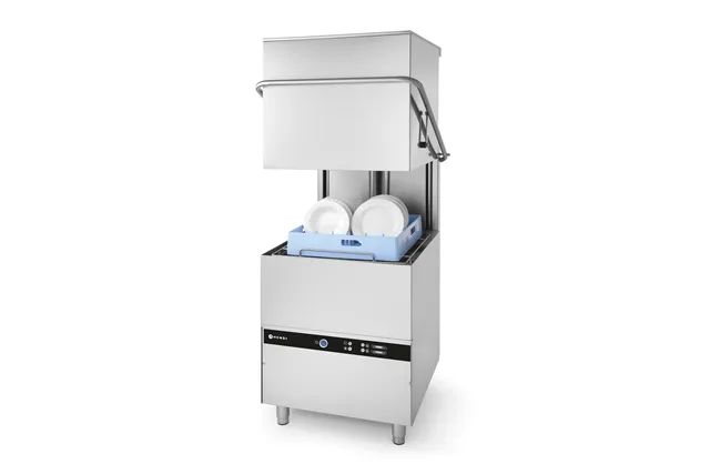 Zmywarka kapturowa 50x50 – sterowana elektromechanicznie, z dozownikiem detergentu, 400V/8600W, 745x903x1406mm Hendi 233061