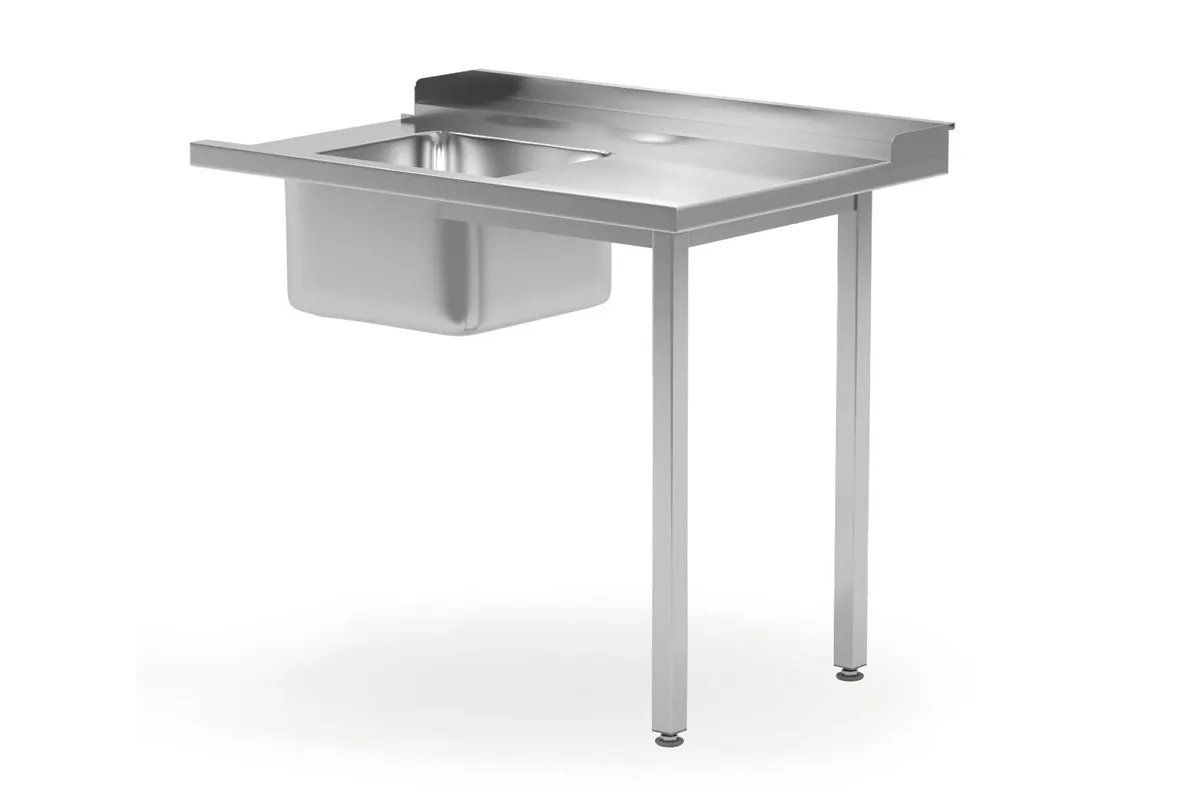 Stół załadowczy do zmywarek ze zlewem, lewy, 1200x700x850mm Hendi 231777