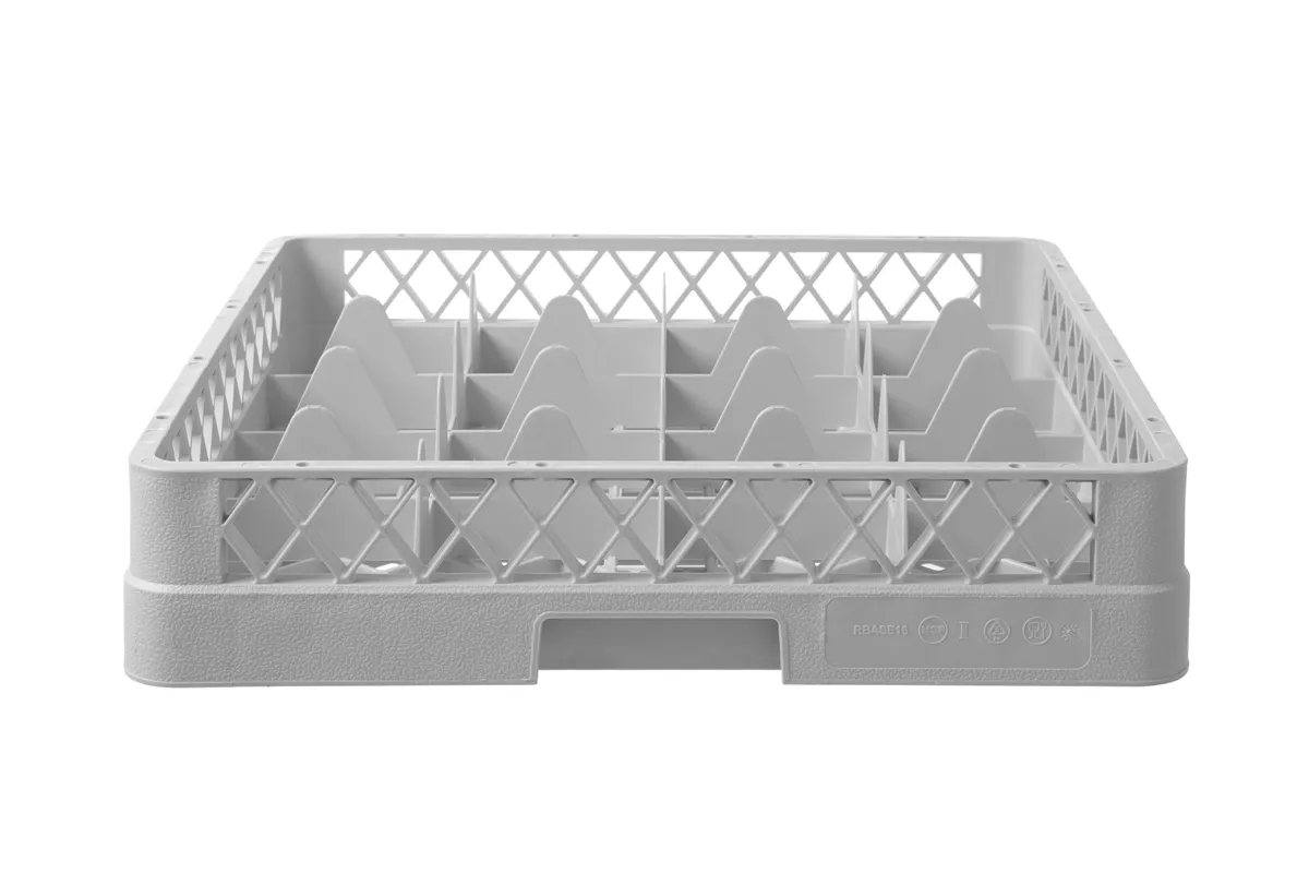 Kosz do szkła 500×500 mm, 16 przegródek – 113x113 mm, 500x500x104mm Hendi 877043