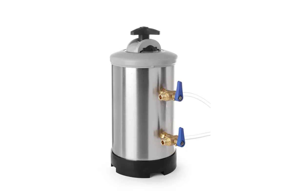 Uzdatniacz do wody z tradycyjnymi zaworami, Wydajność filtra (20°dH/30°dH/40°dH) 1200/1000/900, 8L, ⌀185x400mm Hendi 231210