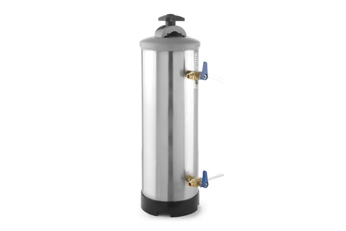 Uzdatniacz do wody z tradycyjnymi zaworami, Wydajność filtra (20°dH/30°dH/40°dH) 3360/2240/1680, 16L, ⌀185x600mm Hendi 231234