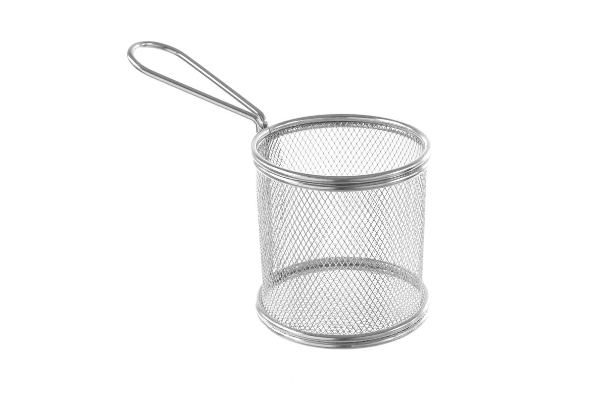 Koszyk miniaturowy do smażonych przekąsek, 90x90x90mm Hendi 426449