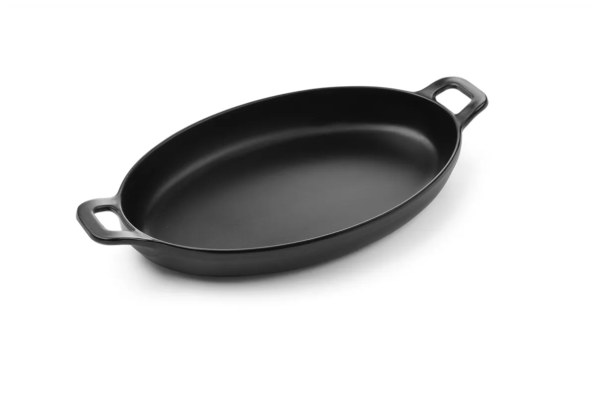 Rondelek czarny mini owalny Little Chef, czarny, 263x140x37mm Fine Dine 564554