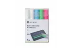 Markery do tablicy z wąską końcówką, 1 różowy, 1 zielony, 1 niebieski i 2 białe markery Hendi 664216