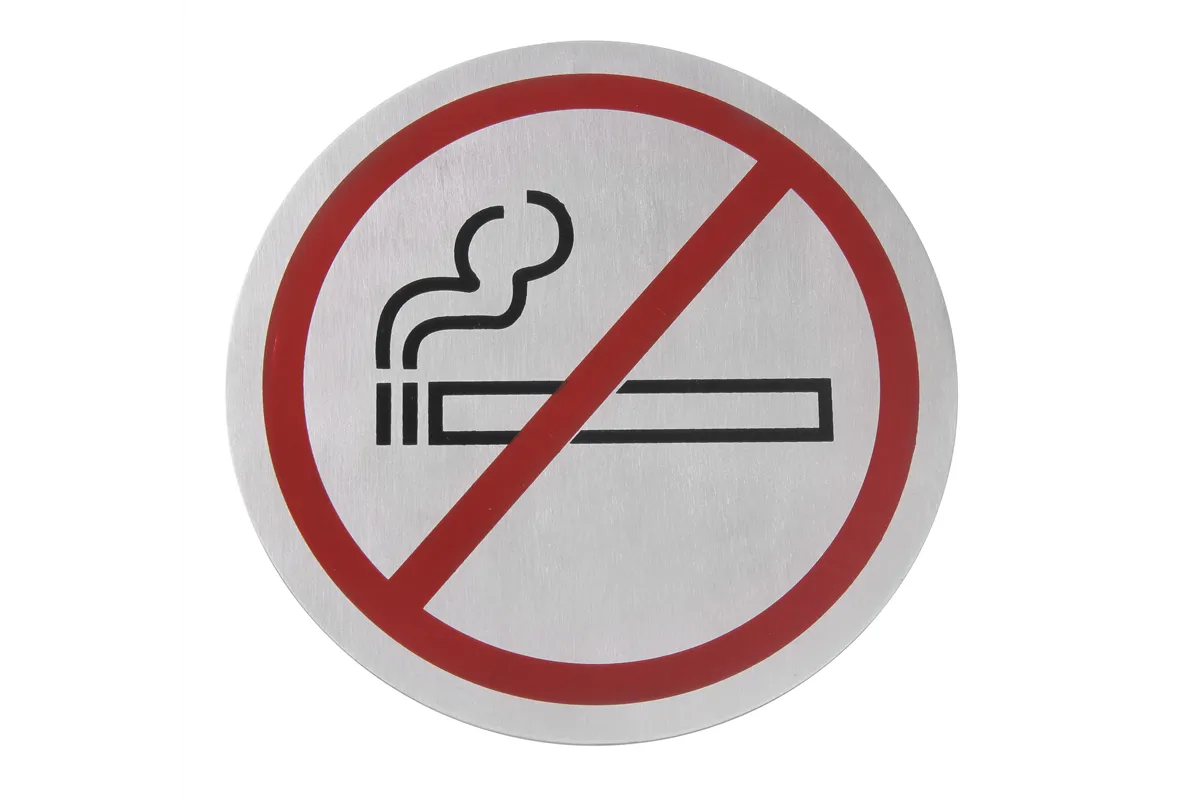 Tabliczka informacyjna na drzwi, zakaz palenia – duża, ⌀160mm Hendi 663806