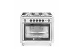 Kuchnia gazowa 5-palnikowa z piekarnikiem elektrycznym i grillem Kitchen Line 230V/2900W 14,3kW 900x653x900mm Hendi 225707