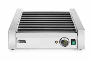 Podgrzewacz rolkowy do parówek jednostrefowy, 9 rolek, 230V/940W, 520x425x175mm Hendi 268605