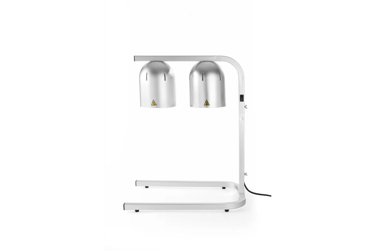 Lampa do podgrzewania potraw, podwójna, srebrny, 230V/250W, 453x360x790mm Hendi 273906