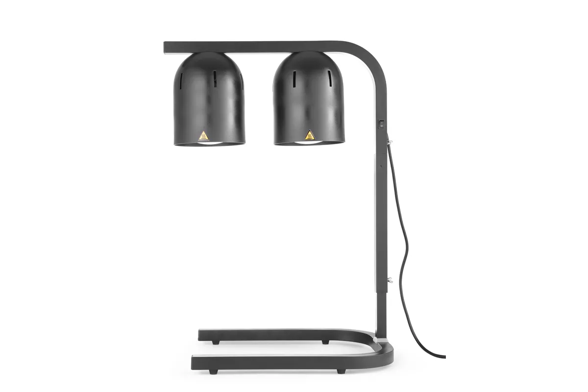 Lampa do podgrzewania potraw, podwójna, czarny, 230V/250W, 453x360x790mm Hendi 273913
