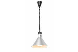 Lampa do podgrzewania potraw wisząca, stożkowa, srebrny, 230V/250W, ⌀275x250mm Hendi 273869