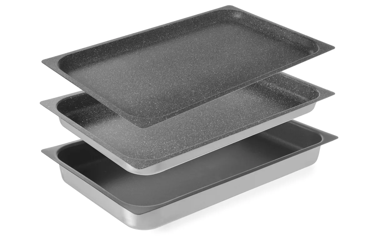 Pojemnik aluminiowy GN 1/1 z powłoką nieprzywierającą, GN 1/1, 530x325x65mm Hendi 805534