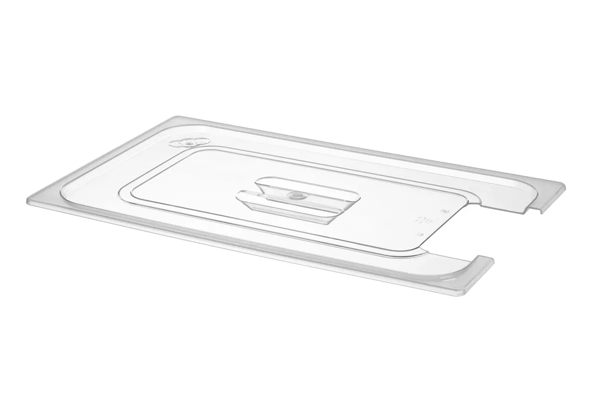 Pokrywka do pojemników GN z poliwęglanu z wycięciem na sous vide, GN 1/1, transparentny, 530x325mm Hendi 864227
