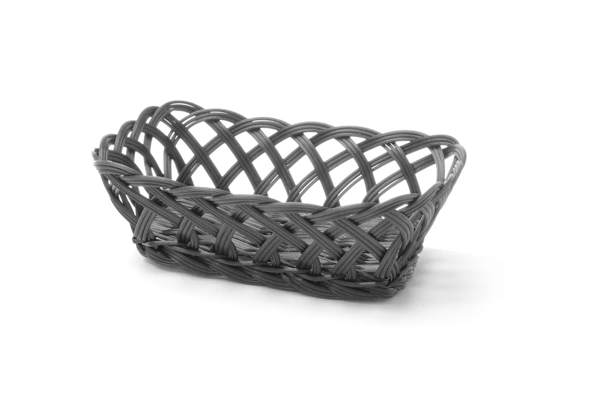 Koszyk pleciony, prostokątny, czarny, 225x150x65mm Hendi 426241