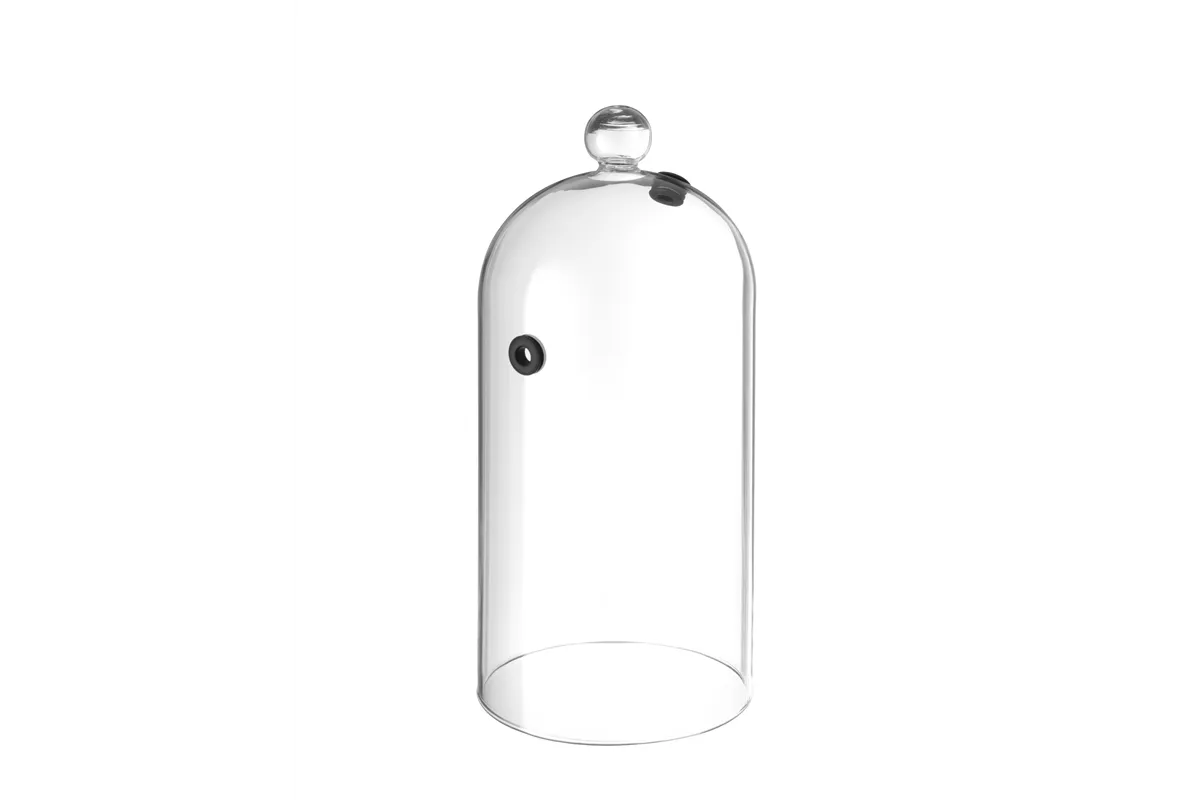 Kopułka szklana z otworem wentylacyjnym, Kopułka szklana podłużna, ⌀130x282mm Hendi 199657