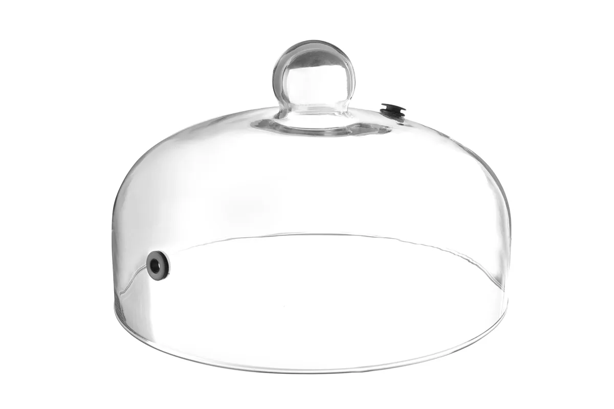 Kopułka szklana z otworem wentylacyjnym, Kopułka szklana szeroka, ⌀260x175mm Hendi 199664
