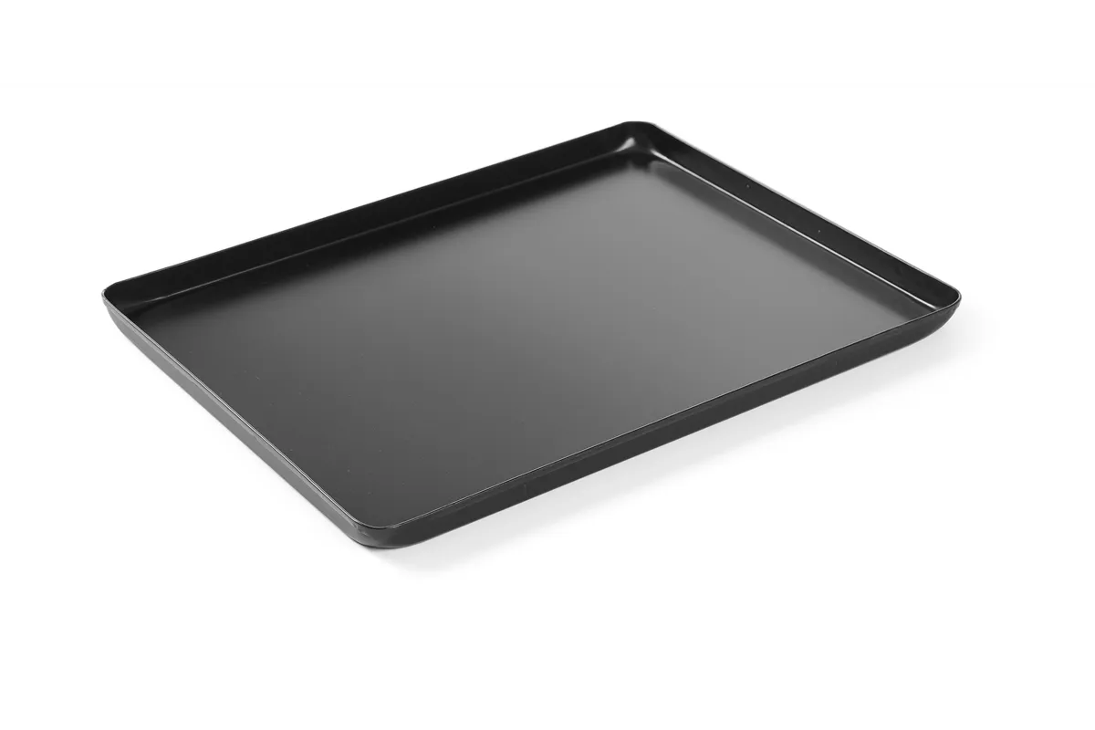 Taca cukiernicza ekspozycyjna – czarna, 400x300x20mm Hendi 808535