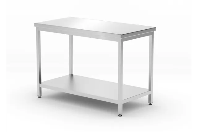 Stół centralny z półką – skręcany, głębokość 600 mm, Profi Line, 1200x600x850mm Hendi 811528 Stół centralny z półką – skręcany, głębokość 600 mm, Profi Line, 1200x600x850mm Hendi 811528