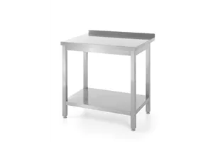 Stół przyścienny z półką – skręcany, głębokość 600 mm, Profi Line, 800x600x850 mm, 800x600x850mm Hendi 811450