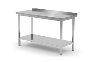Stół przyścienny z półką – skręcany, głębokość 600 mm, Profi Line, 1000x600x850 mm, 1000x600x850mm Hendi 811467