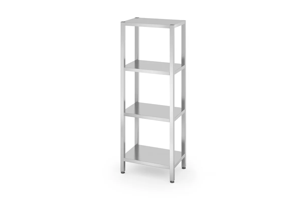 Regał magazynowy z 4 półkami pełnymi – skręcany, Kitchen Line, 600x400x1800mm Hendi 812501