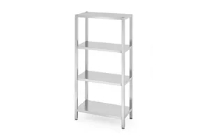 Regał magazynowy z 4 półkami pełnymi – skręcany, Kitchen Line, 800x400x1800mm Hendi 812518