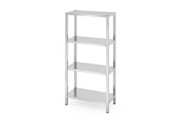 Regał magazynowy z 4 półkami pełnymi – skręcany, Kitchen Line, 800x400x1800mm Hendi 812518