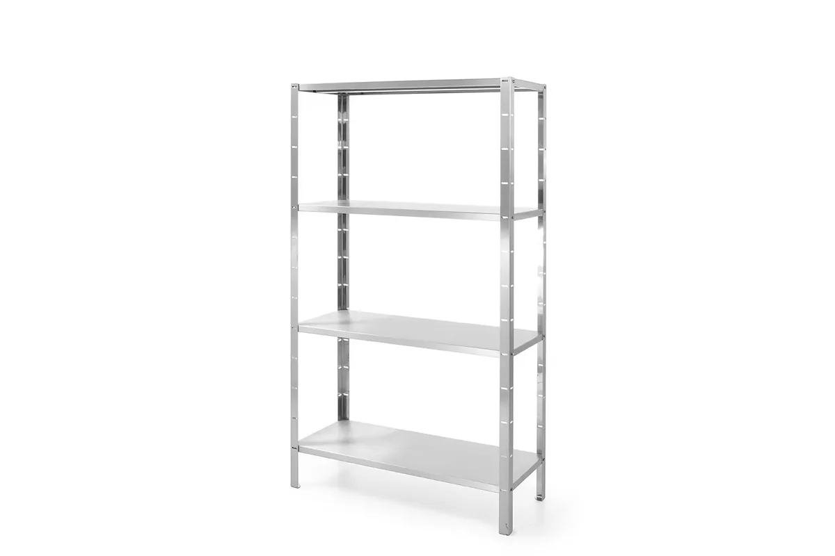 Regał magazynowy z 4 półkami pełnymi – skręcany, Kitchen Line, 1000x400x1800mm Hendi 812525