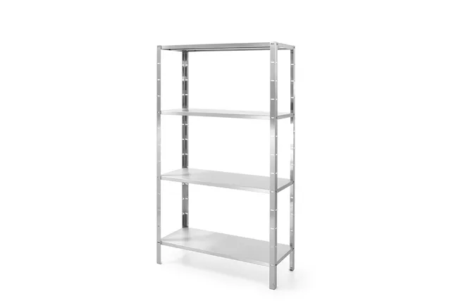 Regał magazynowy z 4 półkami pełnymi – skręcany, Kitchen Line, 1000x400x1800mm Hendi 812525