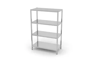 Regał magazynowy z 4 półkami pełnymi – skręcany, Kitchen Line, 1000x500x1800mm Hendi 812532