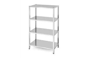 Regał magazynowy z 4 półkami pełnymi – skręcany, Kitchen Line, 1000x600x1800mm Hendi 812556