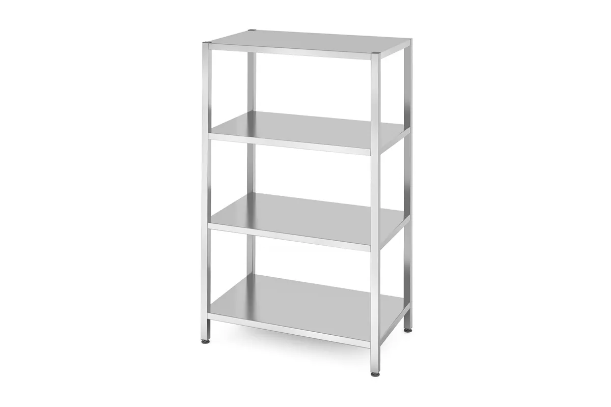 Regał magazynowy z 4 półkami pełnymi – skręcany, Kitchen Line, 1000x600x1800mm Hendi 812556