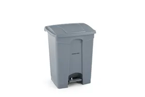 Pojemnik na odpady z pedałem, 68L, jasnoszary, 490x410x660mm AmerBox 691151