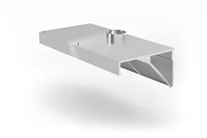 Okap przyścienny, skośny, Profi Line, z oświetleniem LED, 1200x700x450mm Hendi 229316
