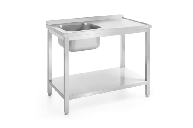 Stół ze zlewem i półką – skręcany gł. 700mm Profi Line Lokalizacja komory - po lewej 1000x700x850mm 1000x700x850mm Hendi 812945