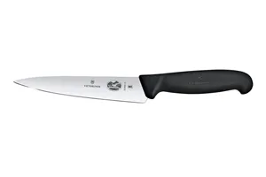 Nóż kuchenny z szerokim ostrzem, czarny, 284mm Victorinox 5.2003.15