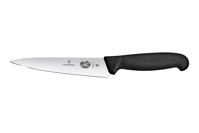 Nóż kuchenny z szerokim ostrzem, czarny, 284mm Victorinox 5.2003.15