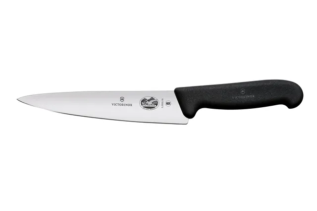 Nóż kuchenny z szerokim ostrzem, czarny, 314mm Victorinox 5.2003.19