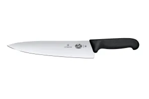 Nóż kuchenny z szerokim ostrzem, czarny, 380mm Victorinox 5.2003.25
