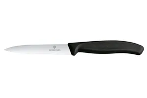 Nóż do jarzyn z ząbkowanym ostrzem, czarny, 212mm Victorinox 6.7733
