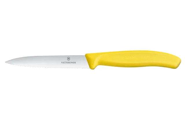 Nóż do jarzyn z ząbkowanym ostrzem, żółty, 212mm Victorinox 6.7736.L8 Nóż do jarzyn z ząbkowanym ostrzem, żółty, 212mm Victorinox 6.7736.L8